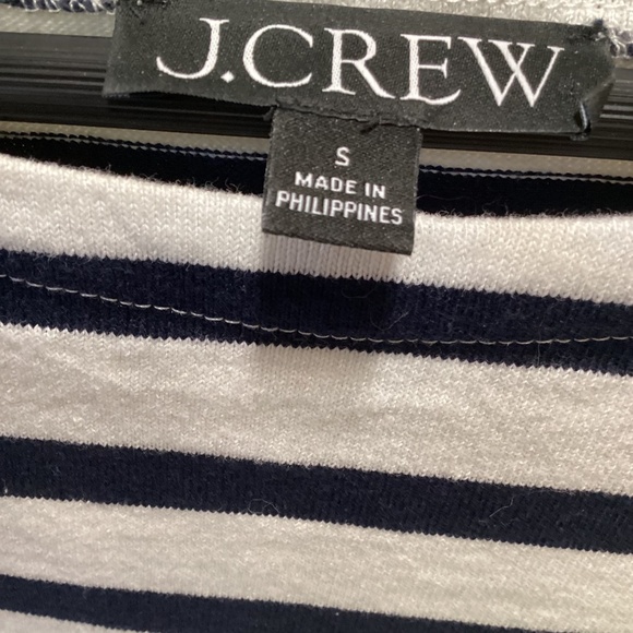 J.Crew Classic Mariner Boatneck Tee * Ivory & Navy* Small - Picture 4 of 6